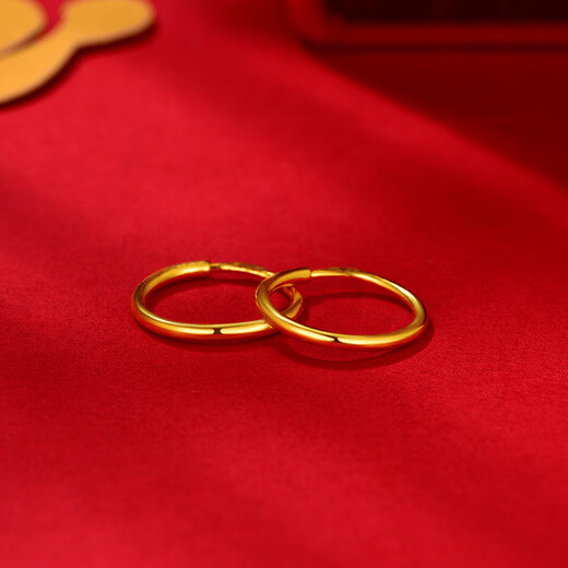 Gold and Silver Gold Earrings 999 Pure Gold Hoop Earrings Priced Birthday Gifts for Girlfriends Christmas Gifts Earrings The weight of the earrings will be refunded if the weight is higher, about 1g