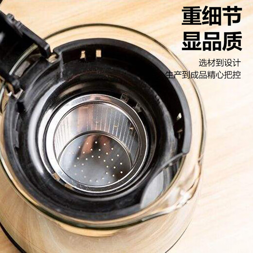 One pot and four cups tea set Large capacity glass tea cup with filter High temperature resistant kettle Tea set without base 1000ML One pot + four cups set 1 piece