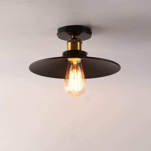 Caixiao American retro ceiling lamp outdoor door foyer home outdoor aisle corridor light balcony entrance door front light 003 diameter 30 cm warm light 8 watts