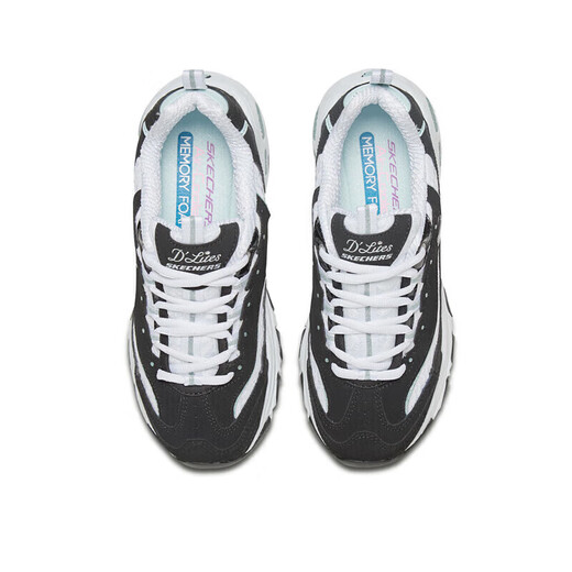 斯凯奇（Skechers）女鞋秋季厚底老爹鞋百搭熊猫鞋软底舒适外穿休闲运动鞋11959
