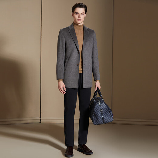 Antonio [Cashmere/lana] Traje de lana crujiente de alta gama para su traje de otoño e invierno de invierno Cubra de lana de cachemira Cazo gris 56 (190/104a)