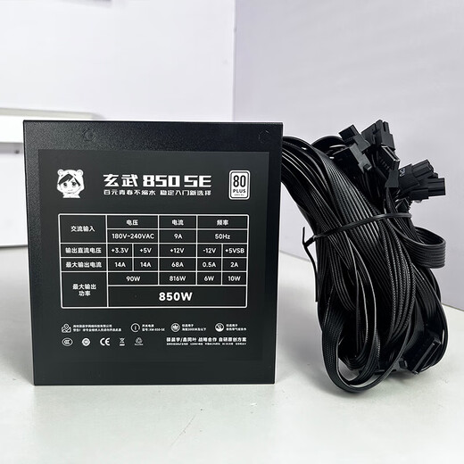 驿晨宇玄武850SE玄武850kill玄武850W电脑电源 峰值1200W/日系主电容/DC-DC超核负载 台式机主机电源850W 玄武850SE白色（850W铜牌） 电源标配配件周全【附电源安装包】