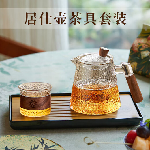 Mudye teapot glass tea set set tea separation cup thickened heat-resistant high borosilicate small teapot office for single person