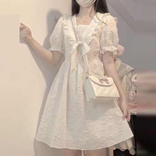 Jinpeng Adolescente Girl Girl Big Children Vestido de 13 a 15 años estudiante de secundaria grande de la escuela secundaria de 12 años Summer Summer NUEVO ALIMO 1315 Junior High School Apricot Color s Recomendado 75-90 Jin [Jin iguala 0.5 kg]