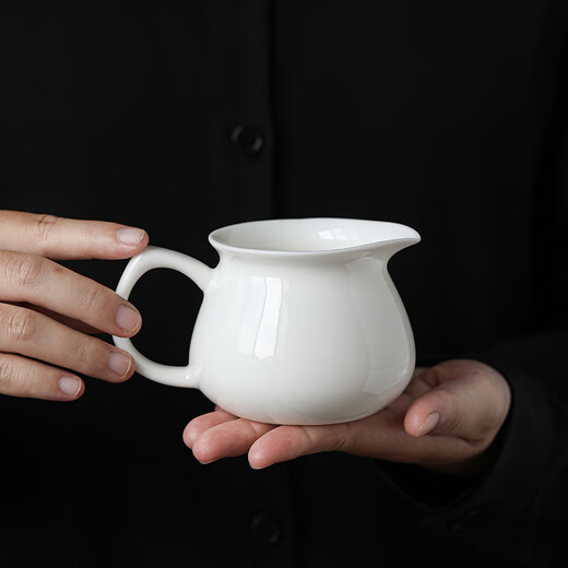 SUSHI CERAMICS Mutton Fat Jade Tea Set Chinese White Kung Fu Automatic Tea Set Jade Flower and Bird Internet Celebrity Model