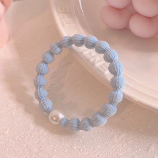 
Mo Pan's new Doudou hair ring sports head rope high ponytail hair rope high elastic durable rubber band women's hair tied accessories DK9898 Doudou hair rope [Shallow coffee 5 sets]