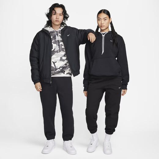 Nike (Nike) Offizielle Herren -Plus -Samthose, Kleiderschrankhose, gestrickte lose Stickerei, personalisierter weicher DX1365 010 Schwarz/Weiß 3xl
