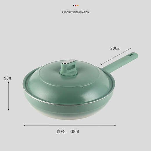 Lemeiya Ausgewählte Aluminiumlegierung Keramikglasur Nicht-Stick-Dampf-Wok-Kocher V9789 Cardburg Keramik Nicht-Stick-Kocher Set 3-Stück