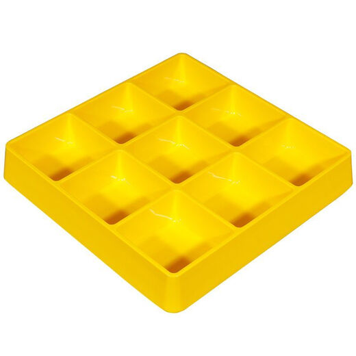Metamin-Vier-Gitter-Sechs-Grid-Plattenteller Imitation Porzellan Neun Grid Snack Platte Werbe Kunststoff Heißtopf Grill Snack LB 4884 Gelb