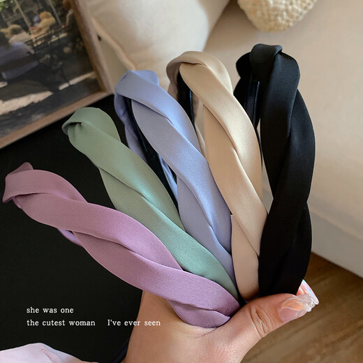 Morning Star Hairband Women's 2025 New Headband Hair Bundle High-end Western Style Fashion Pressed Hairpin Washing Hairpin Headband Hair Accessory Pink Purple