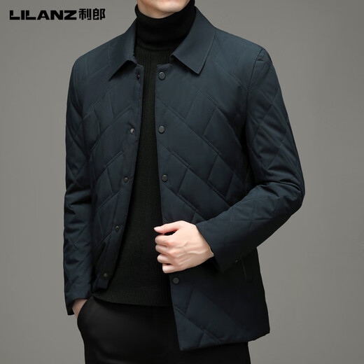 Lilang cotton-padded jacket autumn and winter light and warm cotton-padded jacket business men's stand-up collar middle-aged and elderly jacket cotton down jacket Astaxanthin 175/L