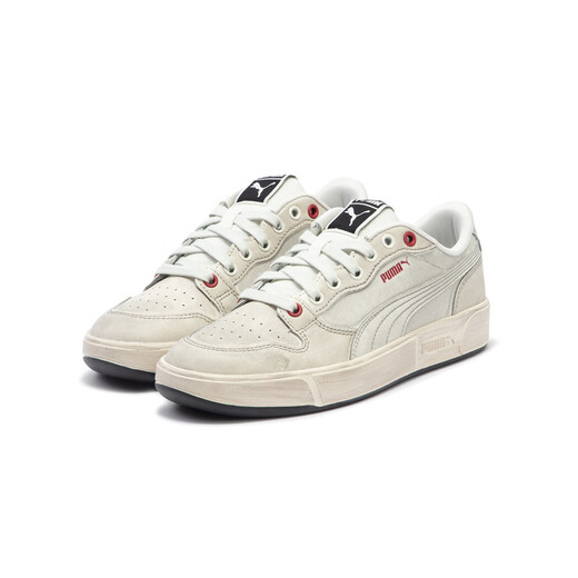 
Puma (PUMA) [Dirty Shoes] Men and Women Low Top Classic Retro Old Casual Board Shoes LX 399254 White-White-Red-01 40