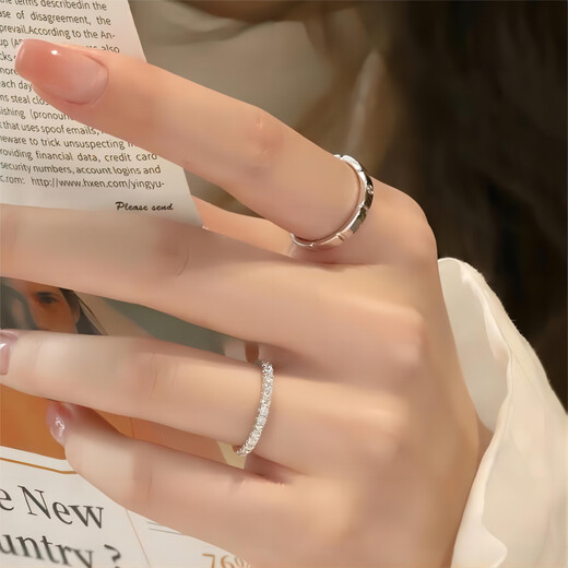 MZMZ Falling in Love Couple Platinum Ring PT950 Platinum Moissanite Pair Ring Proposal Love Birthday Gift for Girlfriend Platinum Single Ring Remarks Men's Ring/Female Ring