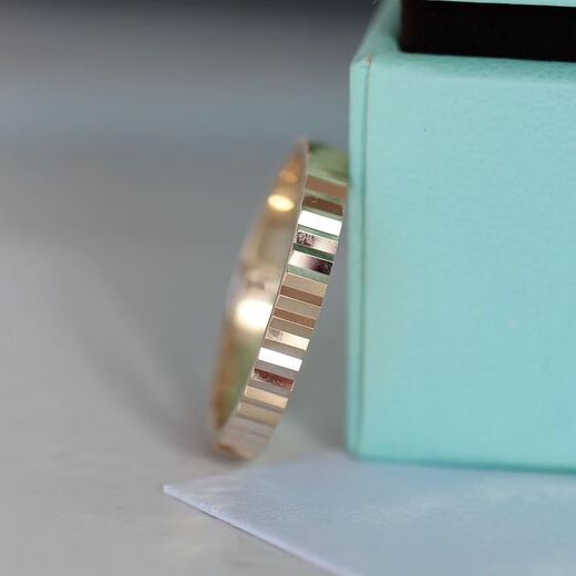 Ouyin spot rabbit Korean pure 14K gold ring female Korean drama Flower of Evil same style full circle ladder ring various flash No. 17 spot