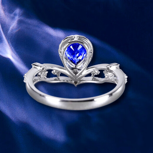 Haikai Ring Women's Cornflower Gemstone Ring Luxury Jewelry Valentine's Day Birthday Gift for Wife or Girlfriend Unfired Cornflower Sapphire Ring (1.56 carats/selected flawless)