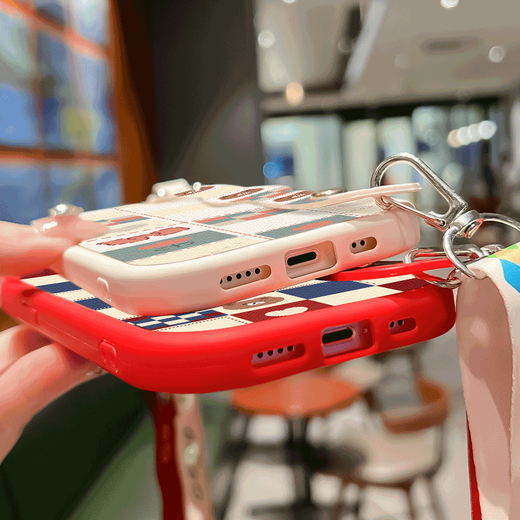 WAIDM适用iqoou1x手机壳vivo iqoo u1保护套女款vivo ipoou1x手机套腕带支架全包防摔硅胶壳iq00u1外壳 【斜跨红】HH1389 iQOO U1