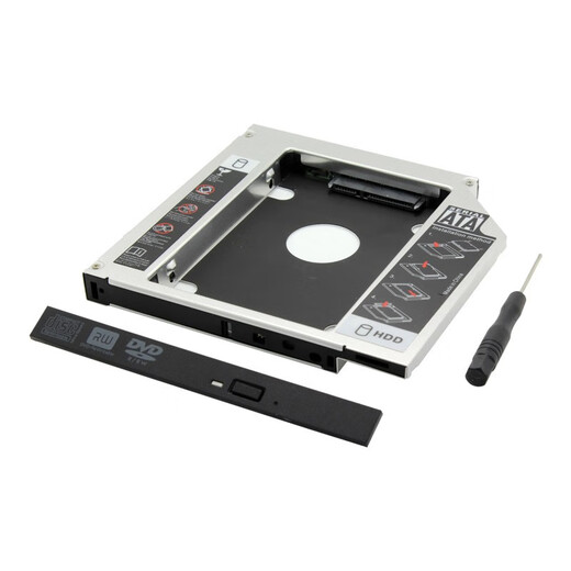 Liantuo 12.7mm notebook optical drive slot SATA hard drive bracket hard drive bracket black + silver (suitable for SSD solid state drive Z105