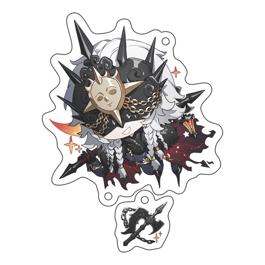 The fifth identity keychain fisherman Joseph's soul: Umbrella Jack Hermit Red Lady Red Butterfly Mezzanine Pendant YC-12609 Joseph Yazlar [9CM Mezzanine Keychain]