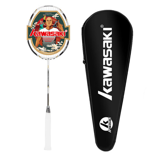 KAWASAKI full carbon badminton racket single shot NAVIGATOR3300i (strung 22 pounds)