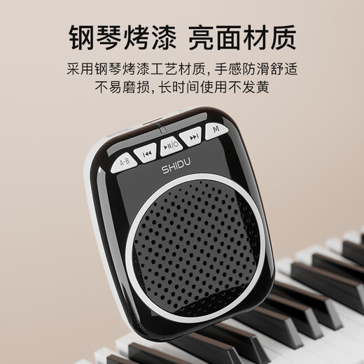 十度S308小蜜蜂扩音器 教师专用讲课扩音机 大音量户外喇叭 导游长续航防啸叫喊话器 有线麦克风 蓝色