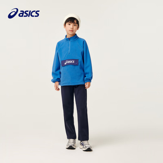 ASICS children's clothing, unisex long-sleeved sweatshirt T-shirt for large children 2024 fashion polar fleece sweatshirt T-shirt 333241213066