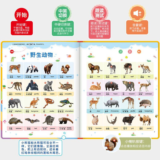 广爱儿童早教03-6充电中英文电子书识点读学习机宝宝拼音有声读物 会说话的百科大探索有声书充电