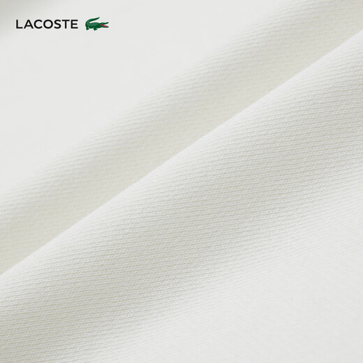 LACOSTE法国鳄鱼男装法国制造宽松版型棉质圆领套头运动卫衣|SH3878 70V/米白色 S 3