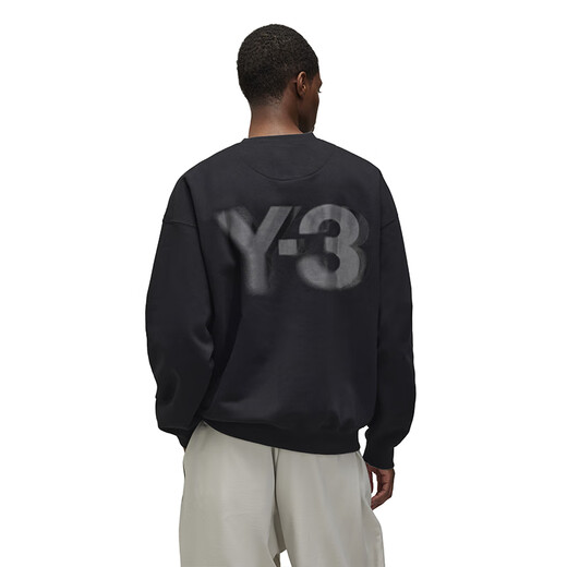 Y-3【 七夕礼物】y3LOGO CREW男士卫衣休闲圆领套头衫51JE9276卫衣 黑色 M
