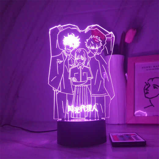 Kartengeschichte Zeit Agent Peripherales Nachtlicht Cheng Hou Luguang 3d Glühen Ins Stil Atmosphäre Light Desktop Orament Gift Cracked Fernbedienung 16 Farbe USB -Sockel und Batteriemodell 3894