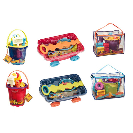 Bile (B.) Bile toys baby mini plays sand bucket plays water beach sand truck toy shovel windmill set Large sand truck blue BX1429