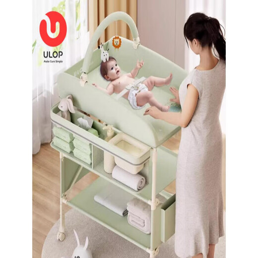 YouBebo Windel Tisch Babypflege Tisch Baby Badezimmer Wechselwindel falten Krippen Windel Tisch Babypflege Tisch Spielzeugregal + kleines Wasserbecken