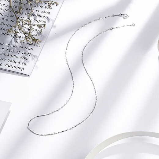 Liuguifu Jewelry PT950 platinum necklace ingot chain platinum necklace for women PT0300019 2.8g