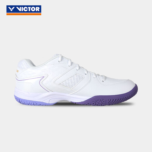 Victor Victor Badminton Shoes Entry-level Badminton Shoes Training Kung Fu Anti-slip Wear-resistant Shoes Shoes P9200TD P9200TD AJ White Purple 42 (270mm)
