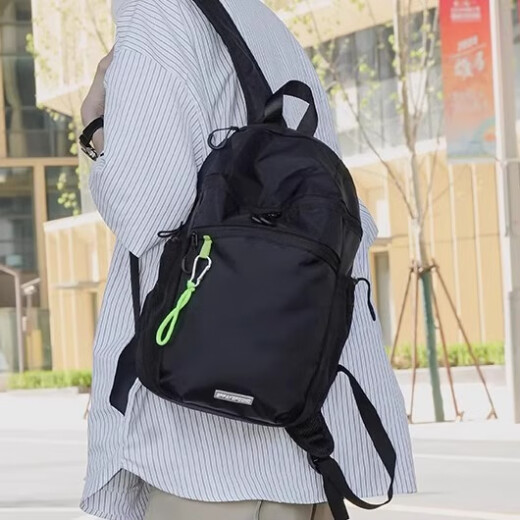 
French, German, and Korean version of ultra-light outdoor sports backpack couple trendy brand versatile niche style travel high-value college student schoolbag jinxi1048 black