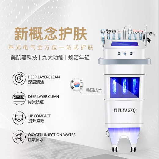 Maierjia Korean Skin Management Comprehensive Size Bubble Beauty Instrument Water Oxygen Acne Cleansing Oxygen Injection Instrument Beauty Salon Special Type B/Plasma (Suction Pen Can Discharge Hot Water)