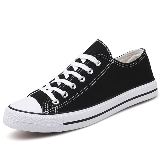 Huili official website Fangshang Store Flag 2025 autumn new canvas shoes for men's trendy breathable casual cloth shoes trendy versatile board shoes low 6621 red [men's style] wide instep recommended to be large 40