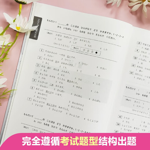 Japanese Red and Blue Book Series New Japanese Language Proficiency Test N5N4 full simulation test questions (with audio and detailed explanations)