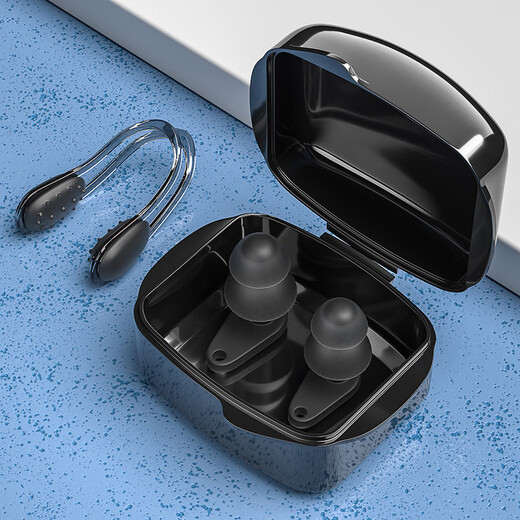 Youyou Swimming Anti-water Earplugs Nose Clip Set Silicone Bathing Diving Equipment for Adults and Children Pink