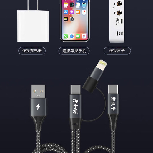 Onedy Core Upgrade Audiobook Special Recording Equipment Professional Set Himalayan Dubbing Microphone Online Class Game Live Broadcast Noise Canceling Microphone USB Computer Mobile Universal OTG Sound Card Direct Cable - Charging and Using + Lossless Transmission