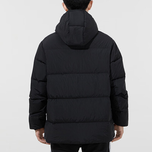 阿迪达斯 （adidas） 三叶草羽绒服男士冬季新款户外运动服保暖休闲连帽棉衣夹克 H13564黑色 L
