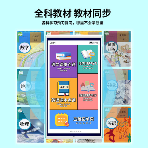 Hanlinhui 2025 new 6-inch pocket learning machine English word listening treasure repeater English artifact children's primary school junior high school high school learning general walkman eye protection standard version M19 16G + photo search + simultaneous listening + 0 charges