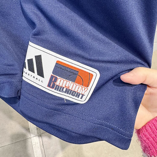 阿迪达斯 （adidas）短袖T恤男士2025夏季新款运动服宽松透气圆领衫休闲半袖上衣 JI9763藏青蓝 M 推荐135-155斤