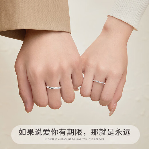 Molan Couple Ring Men and Women S925 Silver Mobius Fashion Ring Birthday Anniversary Gift for Girlfriend