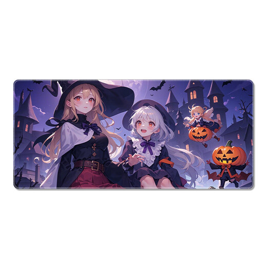 
Three-color cat cartoon mouse pad super large 2D student men and women can customize computer keyboard pad notebook desk pad e-sports non-slip thickened wrist pad cartoon game lock edge cute 12185 Halloween 80 cm x 30 cm x 4 mm