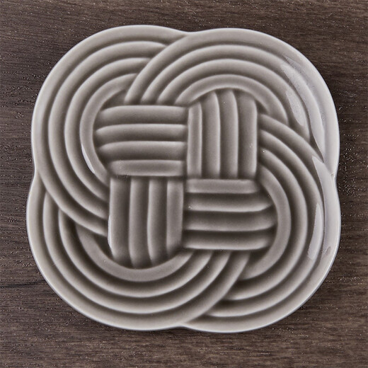 
Original imported Japanese Mino boiled water to attract Japanese knots and ceramic tableware desserts and desserts plates for household small plates 13053-12804 Large plate white 9.92 inches