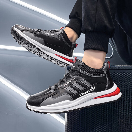 Umgang mit gebrochenem Code weicher Sohle atmungsaktiver Marken Spring- und Sommerkleidung-resistente Nicht-Schlupf-Leichtgewichte Neue Herrenschuhe Casual Board Schuhe Sport Schuhe Männer ad6628 Lederoberfläche Schwarz 39 39