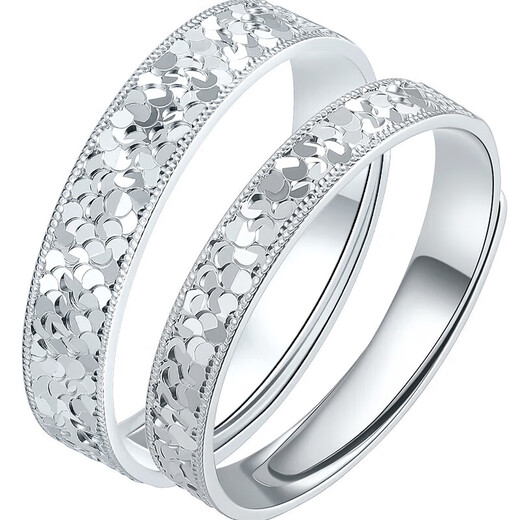 Liuguifu Jewelry Platinum Ring Broken Ice PT950 Platinum Ring Couple Style PT0100038 Female Style 3.15g