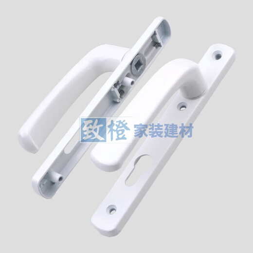 XMSJ old aluminum alloy door lock break bridge aluminum swing door transmission lock break bridge door lock white broken bridge door lock plastic steel lock white matching 9225 lock body /gt55mm x universal type x with key