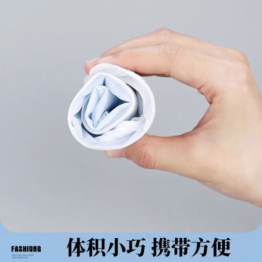 夏季潮流时尚防雨鞋套加厚底便携式防水防滑耐磨雨靴套透明平底 白色【加厚防滑鞋底】 L 【38-40码】