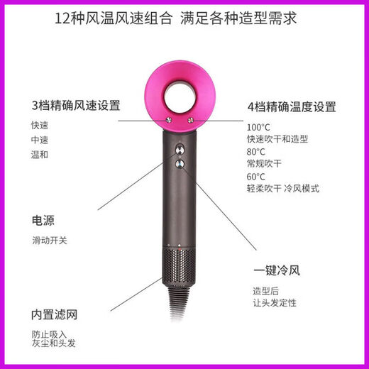 Xiaomi Bai Smart Same Model High Speed Leafless Hair Dryer Home Silent Negative Ion High Power Does Not Hurt Power Generation Hair Dryer Starry Sky Gray Five Air Nozzles 1.8 Meters Gift Box